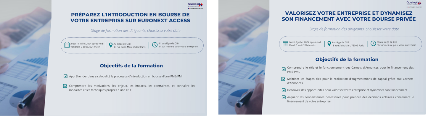 Stages d'été 2024 de formation des dirigeants sur le financement en fonds propres de leur entreprise2