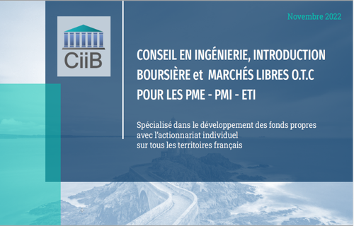 La nouvelle plaquette de présentation de CiiB est disponible